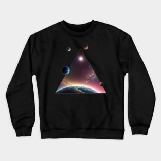 Planets in Space - Cosmic Exploration Design Crewneck Sweatshirt